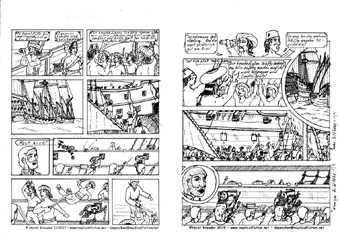 2019.10.30 – I started editing the storyboard for the finish of the attack of the barbary coast pirates